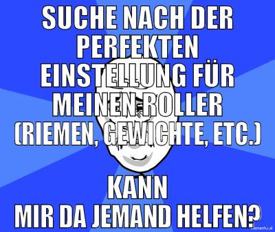 Suche nach der perfekten einstellung für meinen ro