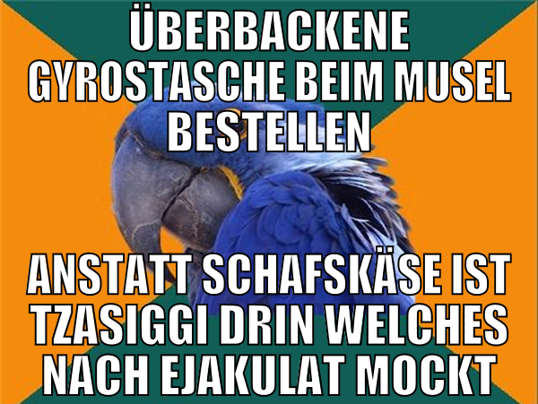 überbackene gyrostasche beim musel bestellen ansta