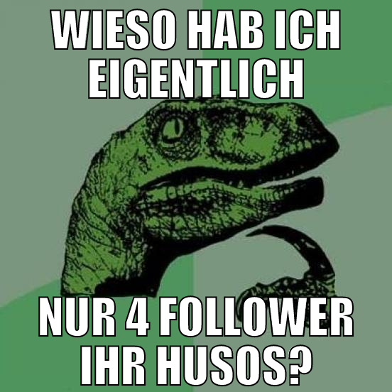 Wieso hab ich eigentlich nur 4 follower ihr husos?
