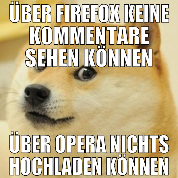 über firefox keine kommentare sehen können über op
