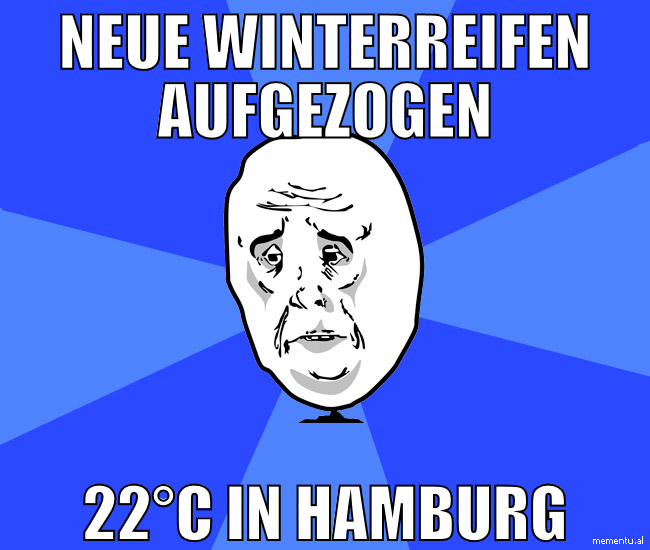 NEUE WINTERREIFEN AUFGEZOGEN 22°C IN HAMBURG
