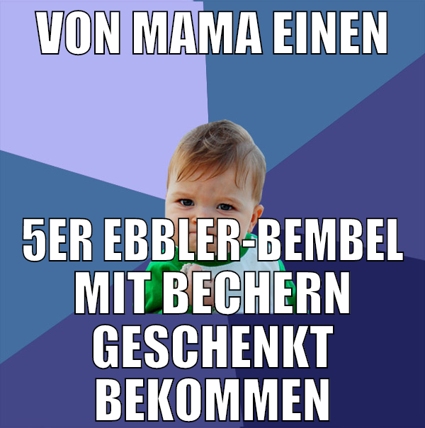 von mama einen 5er ebbler-bembel mit bechern gesch
