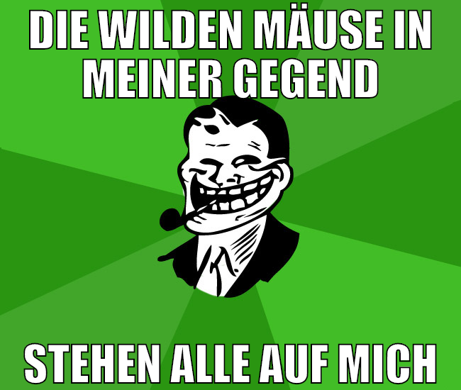 die wilden mäuse in meiner gegend stehen alle auf