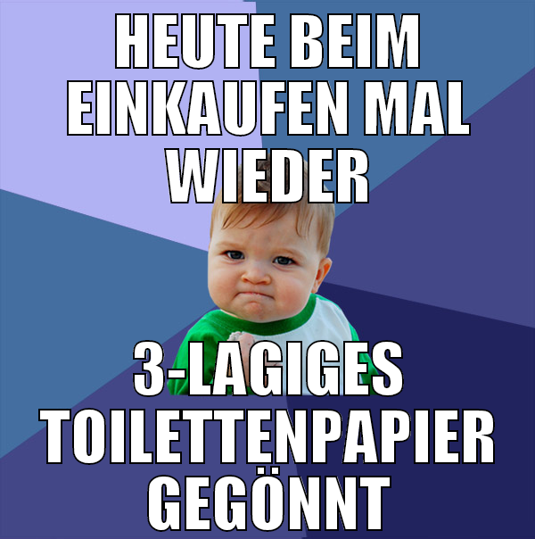 heute beim einkaufen mal wieder 3-lagiges toilette