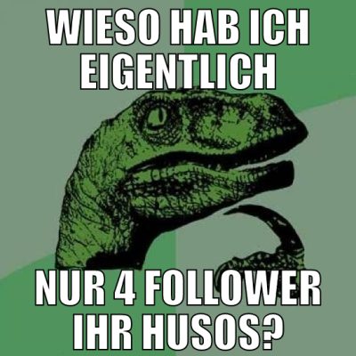 Wieso hab ich eigentlich nur 4 follower ihr husos?