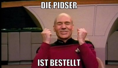 die pidser ist bestellt