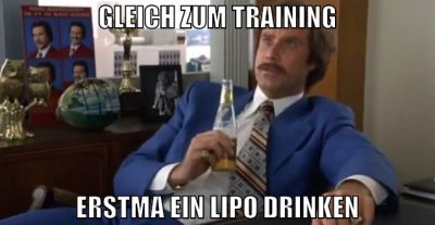 gleich zum training erstma ein lipo drinken