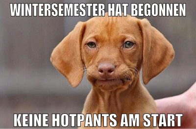 Wintersemester hat begonnen keine hotpants am star