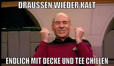draußen wieder kalt endlich mit decke und tee chil