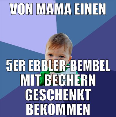 von mama einen 5er ebbler-bembel mit bechern gesch