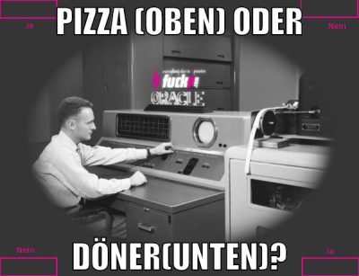 Pizza (oben) oder Döner(unten)?