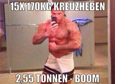 15x 170kg Kreuzheben 2,55 Tonnen - BOOM