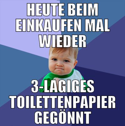 heute beim einkaufen mal wieder 3-lagiges toilette