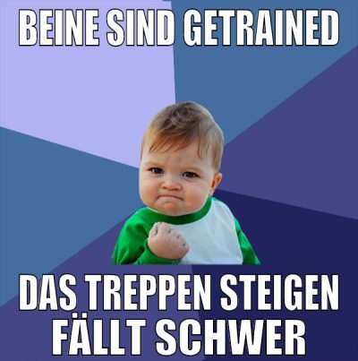 beine sind getrained das treppen steigen fällt sch