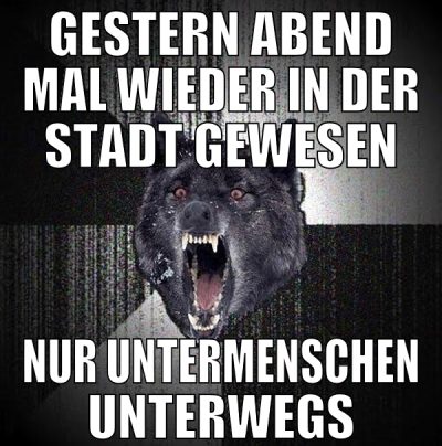 gestern abend mal wieder in der stadt gewesen nur