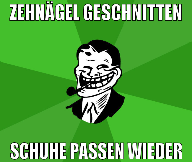 ZehNägel geschnitten Schuhe passen wieder