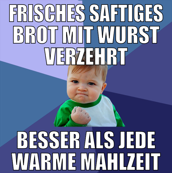 Frisches saftiges brot mit wurst verzehrt besser a
