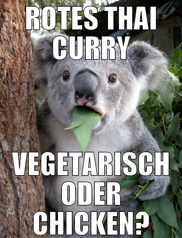 Rotes Thai Curry Vegetarisch oder Chicken?