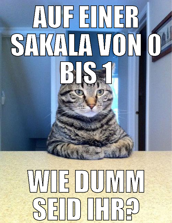 auf einer sakala von 0 bis 1 wie dumm seid ihr?