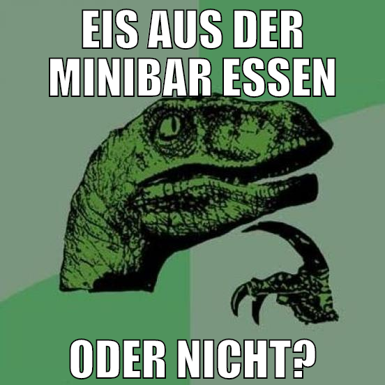 Eis aus der Minibar essen oder nicht?