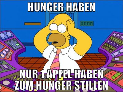 Hunger haben nur 1 apfel haben zum hunger stillen