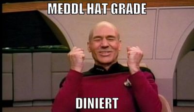 meddl hat grade diniert