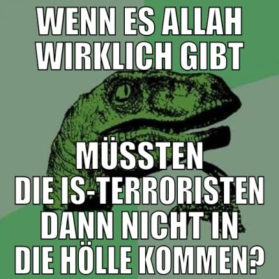 wenn es allah wirklich gibt müssten die IS-TERRORI