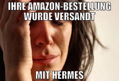 ihre Amazon-Bestellung wurde versandt mit hermes