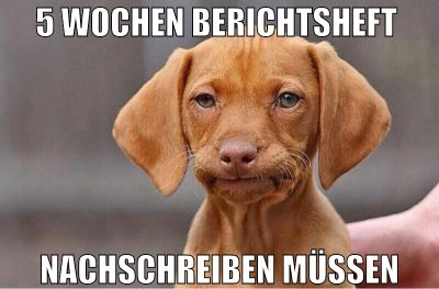 5 wochen berichtsheft  nachschreiben müssen
