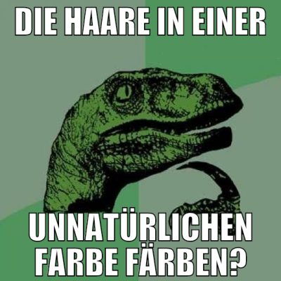Die haare in einer unnatürlichen farbe färben?