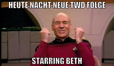 heute nacht neue twd folge starring beth