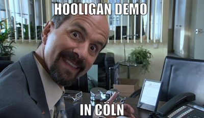 hooligan demo  in cöln