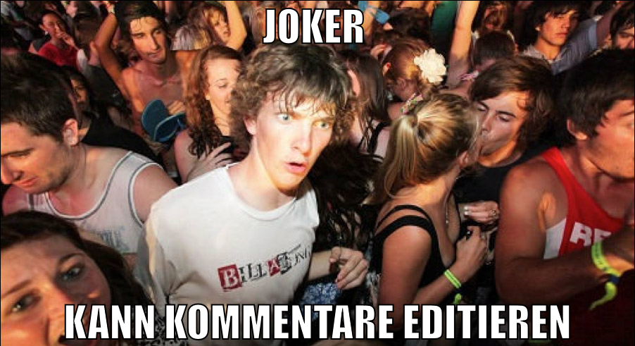Joker  kann kommentare editieren