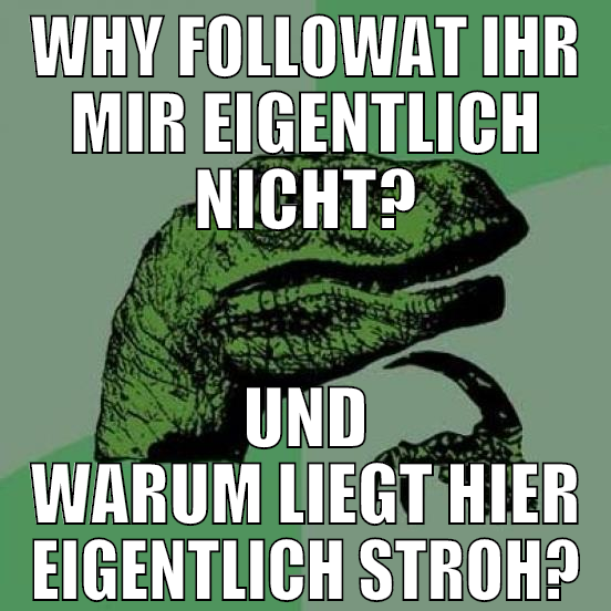 why followat ihr mir eigentlich nicht? und warum l