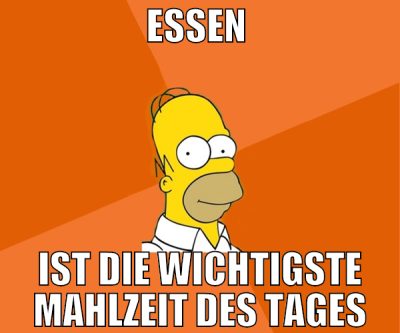 essen  ist die wichtigste mahlzeit des tages