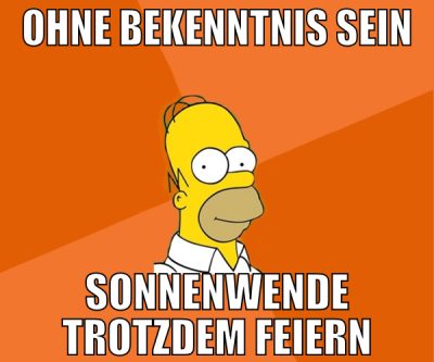 Ohne Bekenntnis sein sonnenwende trotzdem feiern