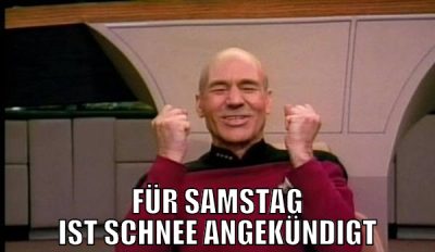 für samstag ist schnee angekündigt