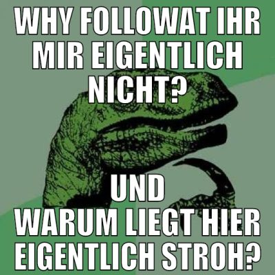 why followat ihr mir eigentlich nicht? und warum l