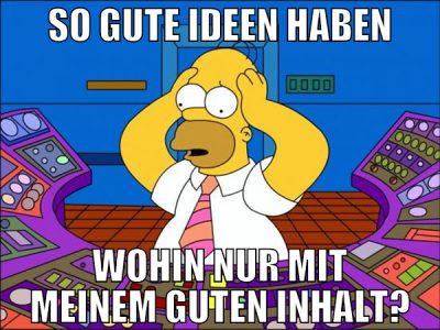 so gute ideen haben wohin nur mit meinem guten inh