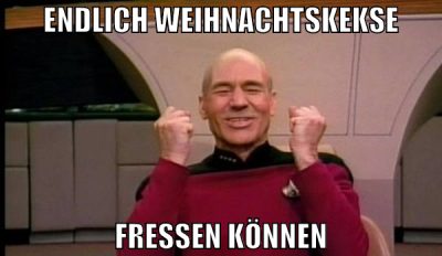 endlich weihnachtskekse fressen können