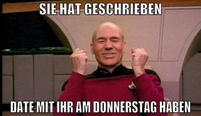 sie hat geschrieben date mit ihr am donnerstag hab