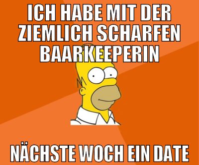 ich habe mit der ziemlich scharfen baarkeeperin nä