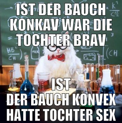 Ist der Bauch konkav war die Tochter brav ist der
