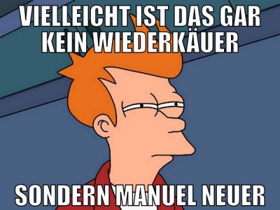vielleicht ist das gar kein wiederkäuer sondern ma