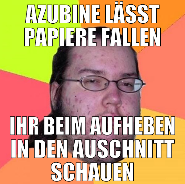 azubine lässt papiere fallen ihr beim aufheben in