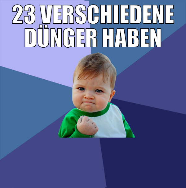 23 verschiedene dünger haben