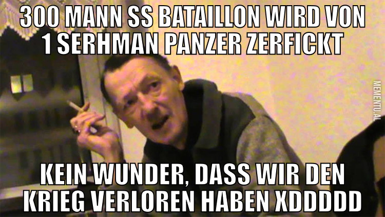 300 mann ss bataillon wird von 1 serhman panzer ze