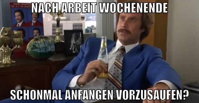 nach arbeit wochenende schonmal anfangen vorzusauf