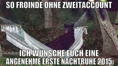 so froinde ohne zweitaccount ich wünsche euch eine