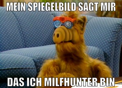 mein spiegelbild sagt mir das ich milfhunter bin